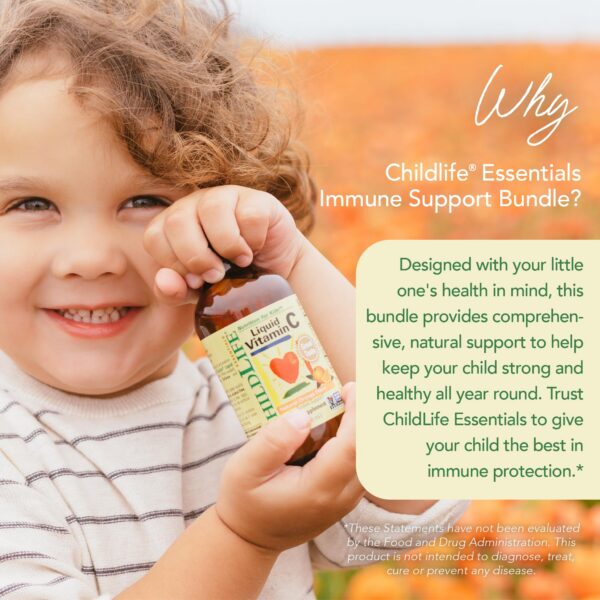 Vitaminas ChildLife con First Defense para apoyo inmune infantil