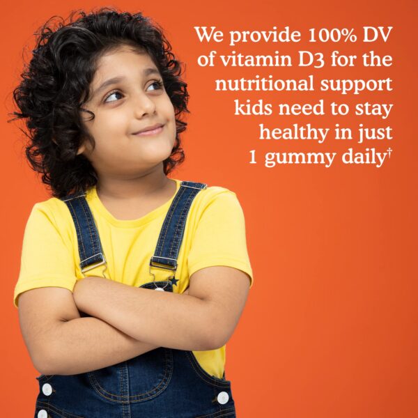 Vitaminas D3 en gomitas sabor naranja para niños