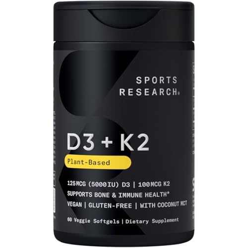 Vitaminas D3 y K2 Sports Research para huesos