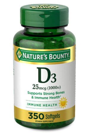 Version 1.0.0 Vitaminas D3 Nature's Bounty frasco de cápsulas blandas 350 unidades