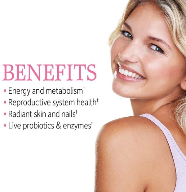 Vitaminas diarias Garden of Life para energía y salud de la mujer sin gluten vegetariano