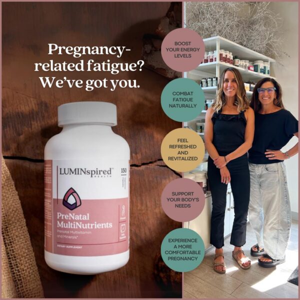 Vitaminas para embarazo con folato metilado y minerales para desarrollo fetal