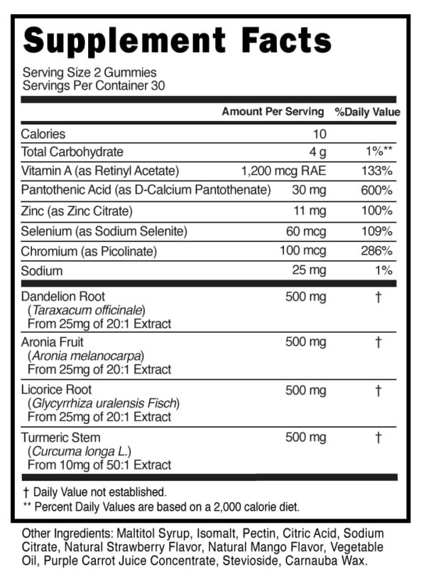 Vitaminas en gomitas Clear Skin para acné y antioxidantes