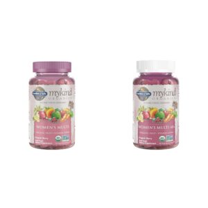 Vitaminas gomitas orgánicas Garden of Life para mujeres en frasco con sabor berry
