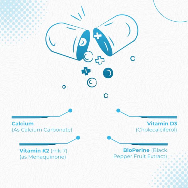 vitaminas k2 d3 biopeine para salud ósea y energía