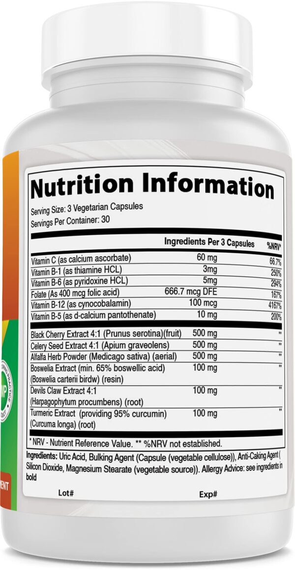 Vitaminas limpieza ácido úrico Best Naturals cápsulas