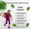 Vitaminas líquidas Go Healthy D3 y K2 para soporte inmune infantil