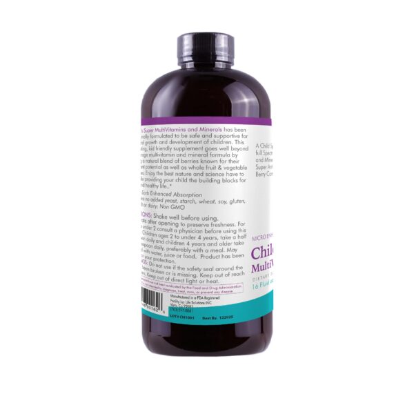 Vitaminas líquidas infantiles apoyo energía y sistema inmune