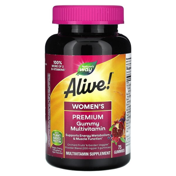 Frasco de vitaminas masticables Alive para mujeres Nature's Way