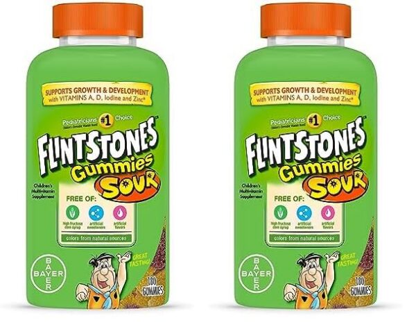 Vitaminas masticables Flintstones para niños paquete frontal