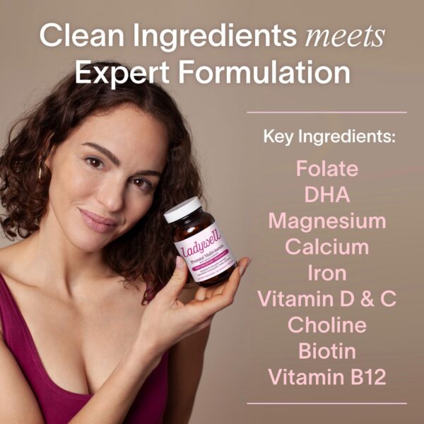 Vitaminas y minerales esenciales en Ladywell prenatal 60 cápsulas