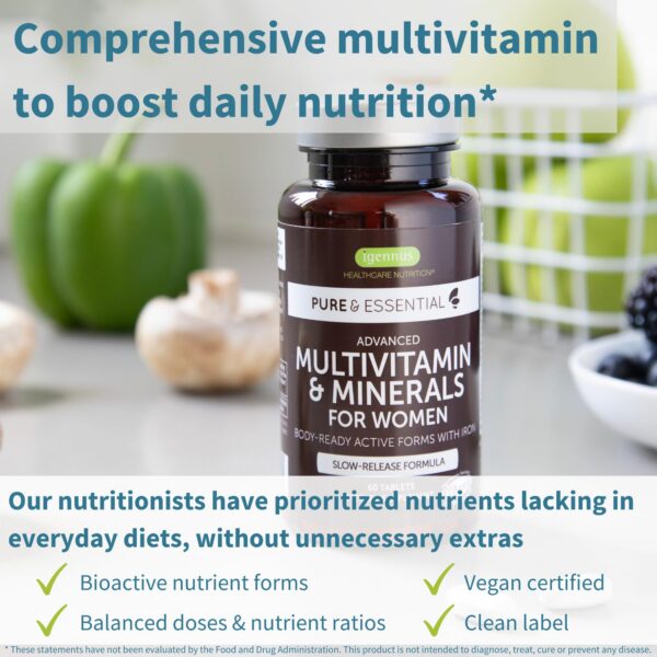 Vitaminas y minerales metilados para mujeres Igennus