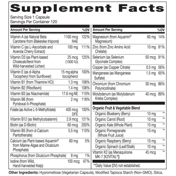 Vitaminas y minerales premium a base de plantas Naturelo para hombres