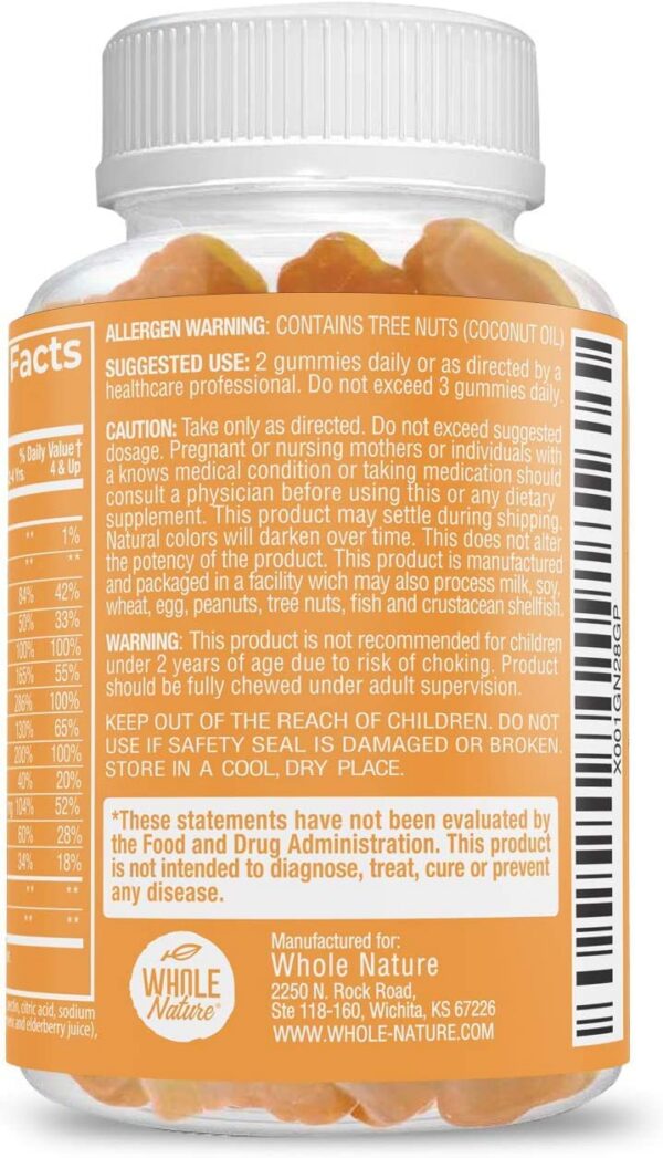 Multivitaminico niños gomitas sabor fruta Whole Nature 90 unidades