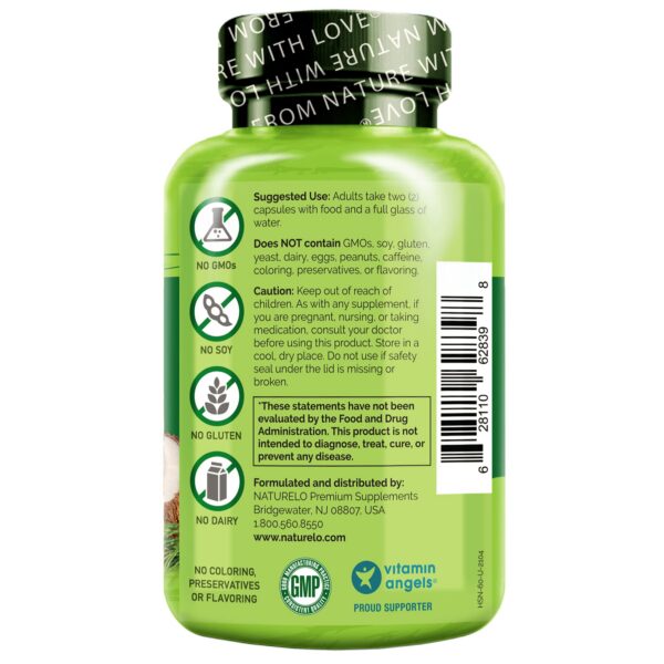 Vitaminas naturales para cabello, piel y uñas NATURELO 60 cápsulas