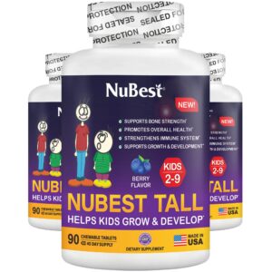 Vitaminas NuBest Tall Kids tabletas masticables sabor baya 90 unidades