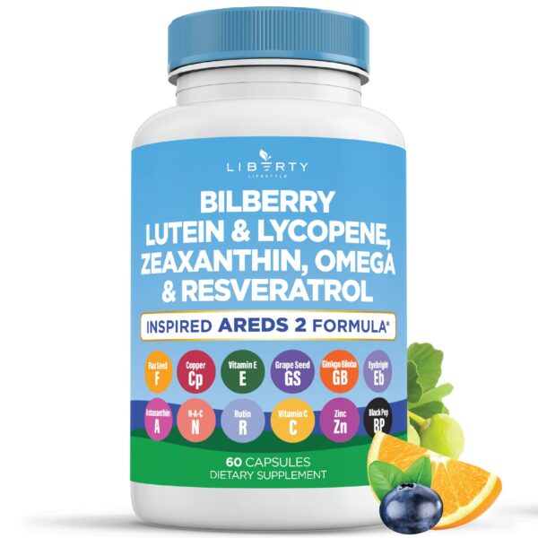 Vitaminas ojos Liberty Lifestyle cápsulas arándano luteína