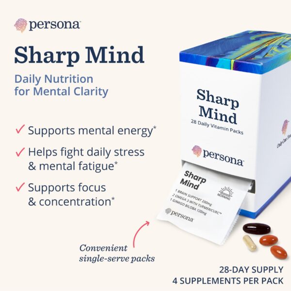 Vitaminas Persona Sharp Mind ingredientes y beneficios etiqueta