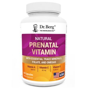 Vitaminas prenatales Dr. Berg frasco 60 cápsulas