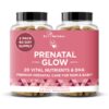 Vitaminas prenatales Glow cápsulas para embarazo saludable