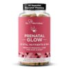 Vitaminas prenatales Glow paquete frontal 60 cápsulas
