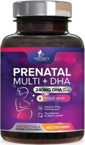 Vitaminas prenatales para mujeres Nature's Nutrition 240 cápsulas