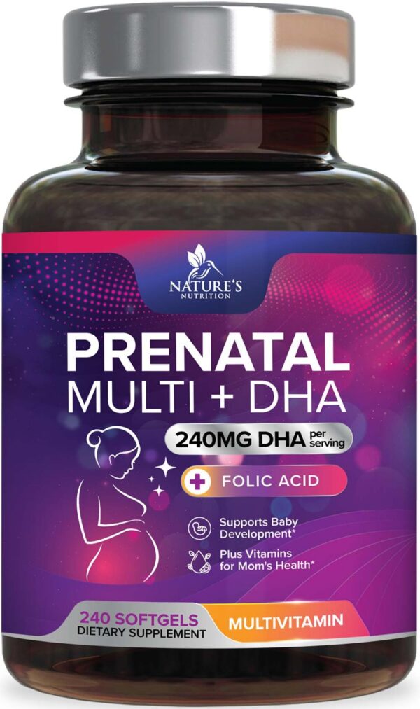 Vitaminas prenatales para mujeres Nature's Nutrition 240 cápsulas