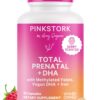 Vitaminas prenatales Pink Stork con DHA 60 cápsulas
