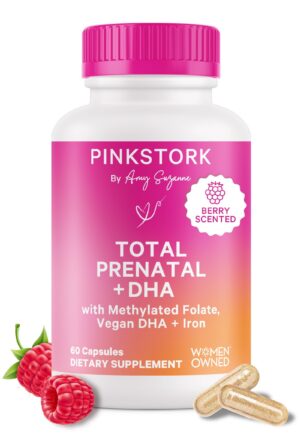 Vitaminas prenatales Pink Stork con DHA 60 cápsulas