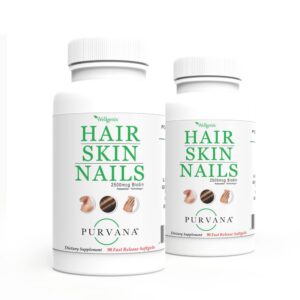Version 1.0.0 Vitaminas Purvana Wellgenix para cabello, piel y uñas softgels