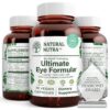 Frasco de Vitaminas Natural Nutra para salud ocular con cápsulas