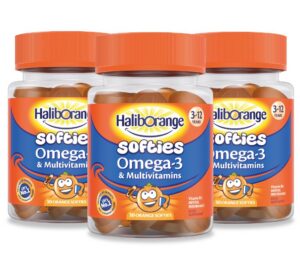 Vitaminas suaves Haliborange para niños Omega-3 y multivitaminas