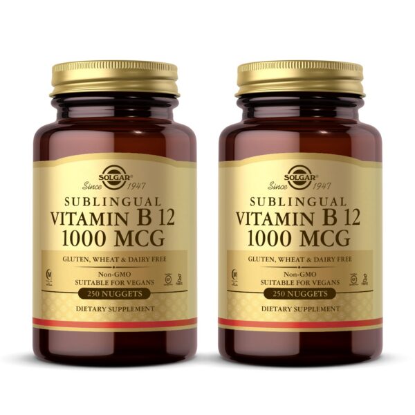 Vitaminas sublinguales SOLGAR B12 1000 mcg paquete doble