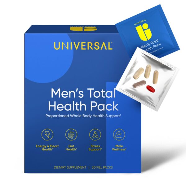 Vitaminas Total Health para hombre paquete individual frontal