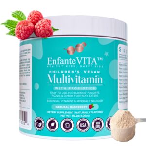 Vitaminas veganas para niños EnfanteVITA polvo sabor frambuesa