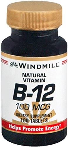 Windmill Vitamina B-12 100 mcg 100 tabletas paquete 11