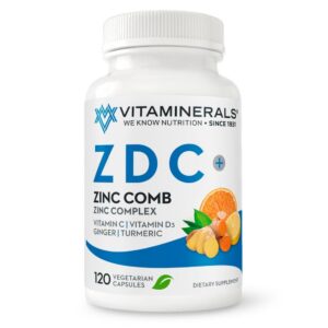 Frente del frasco Vitaminerals ZDC Zinc 50 mg D3 C