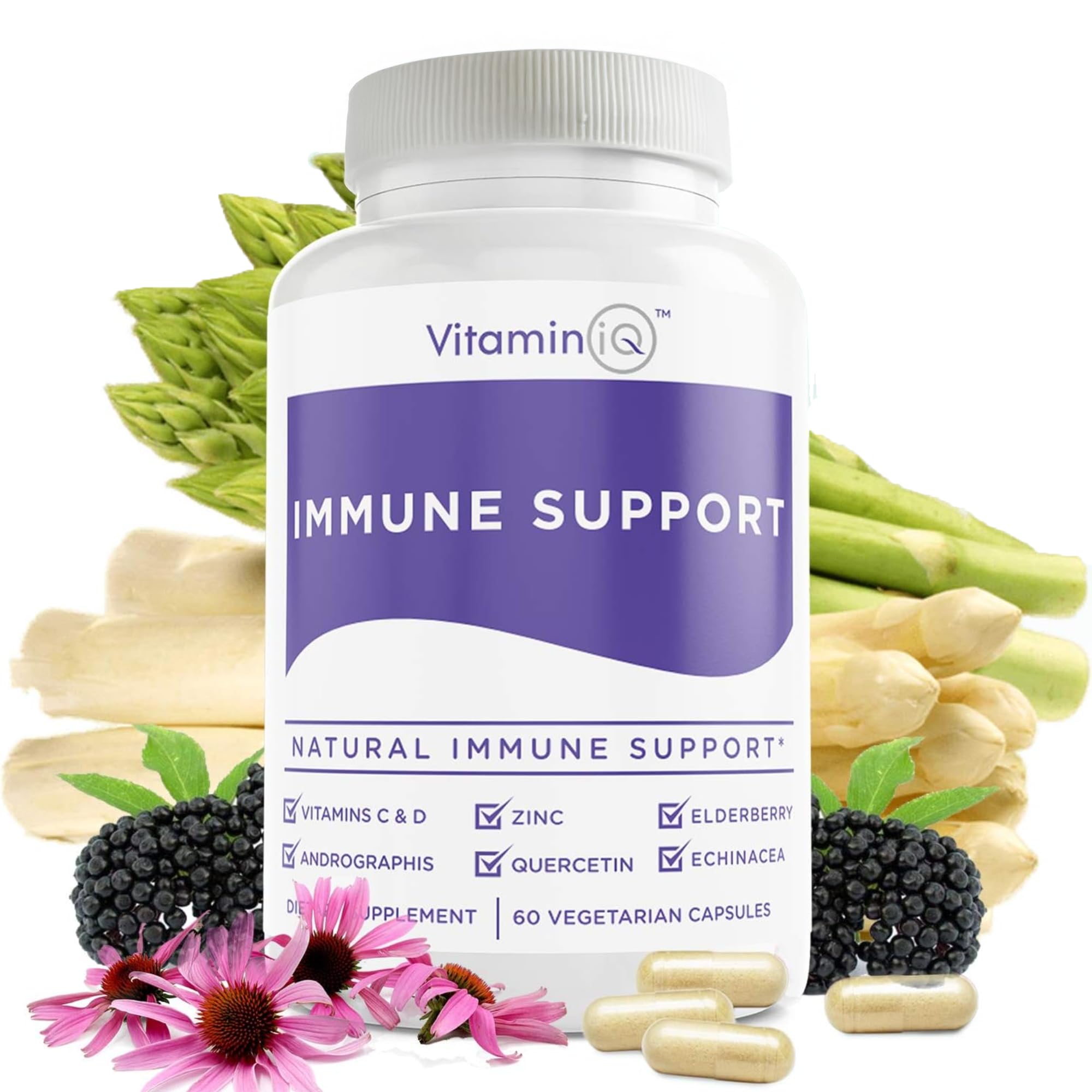 VitaminIQ Immune Support Supplement with Elderberry, Vitamin D3 & Zinc
