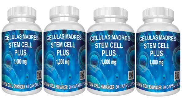 Vitamisan células madres alga azul-verde botella con etiqueta azul