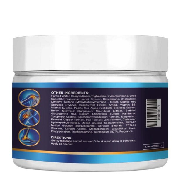 Etiqueta del producto Vitamisan crema glucosamina