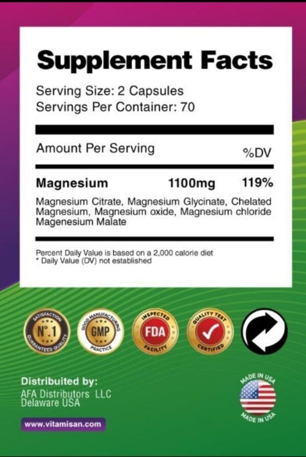 VITAMISAN magnesio etiqueta