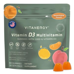 Etiqueta frontal de Vitanergy gomitas para mujeres