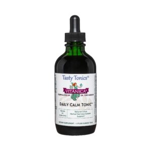 Version 1.0.0 Botella de Vitanica Daily Calm Tonic suplemento líquido para estrés