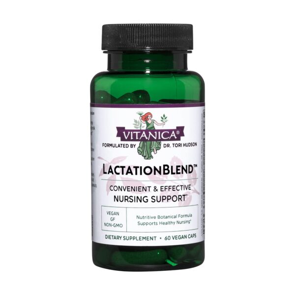 Frasco de Vitanica LactationBlend suplementos para lactancia