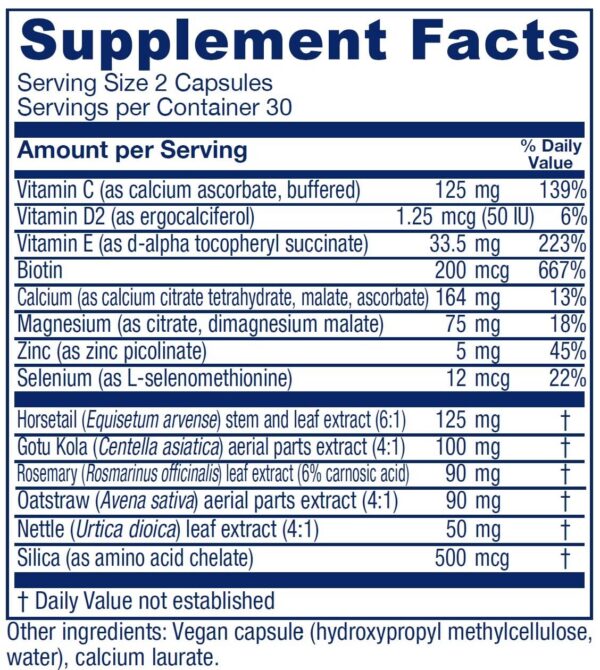 Vitanica Luminous envase 60 cápsulas para piel y cabello