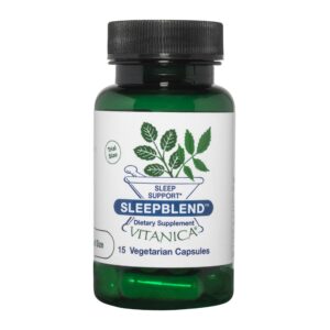 Vitanica SleepBlend suplemento para sueño 15 cápsulas veganas