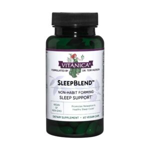 Vitanica Sleepblend suplemento sueño no adictivo melatonina