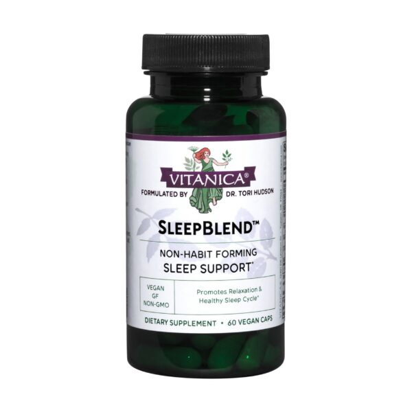 Vitanica Sleepblend suplemento sueño no adictivo melatonina