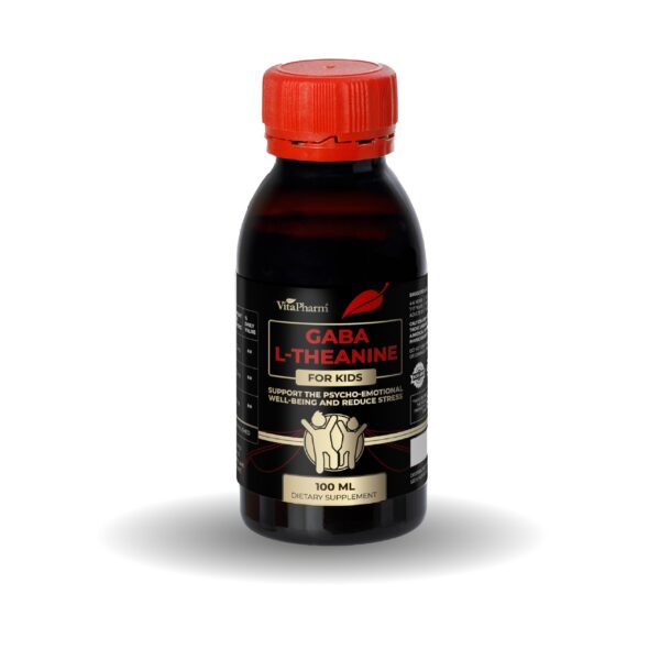 Suplemento infantil VitaPharm GABA L-Teanina 100ml botella
