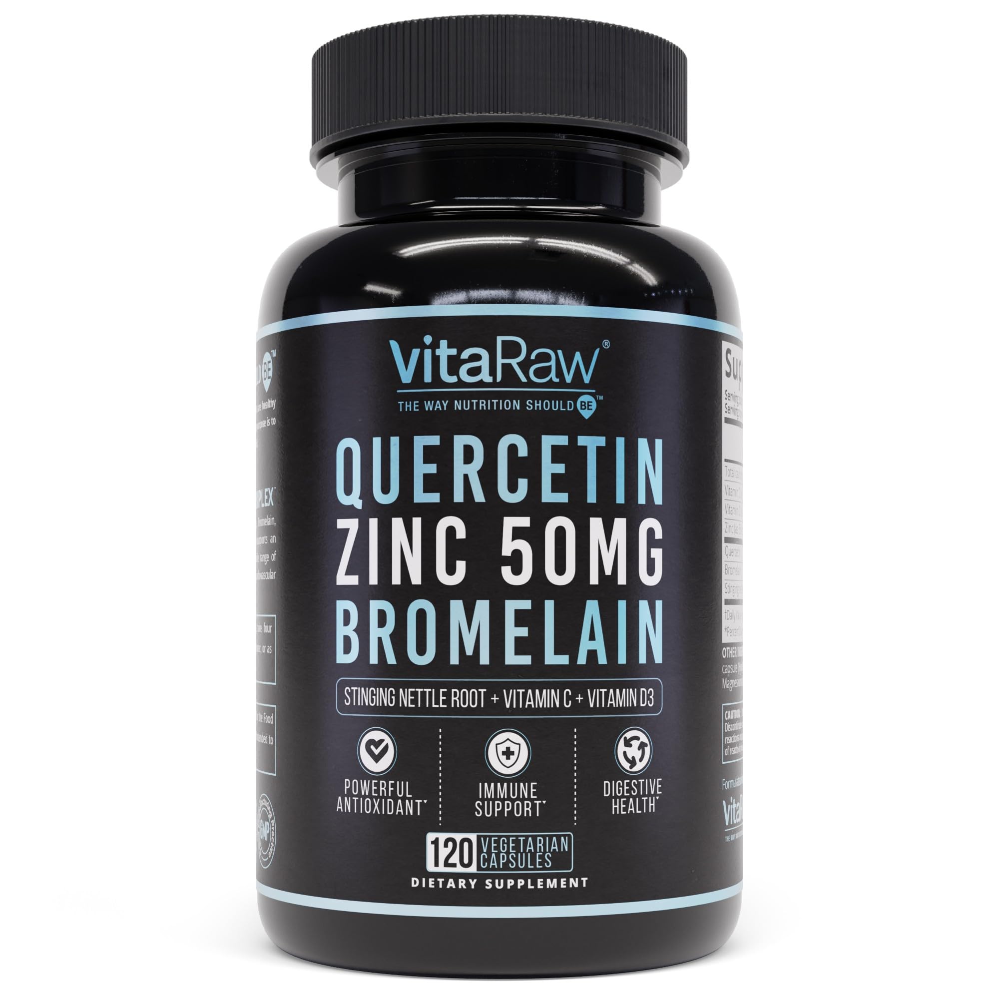 VitaRaw Quercetin with Bromelain, 500 mg